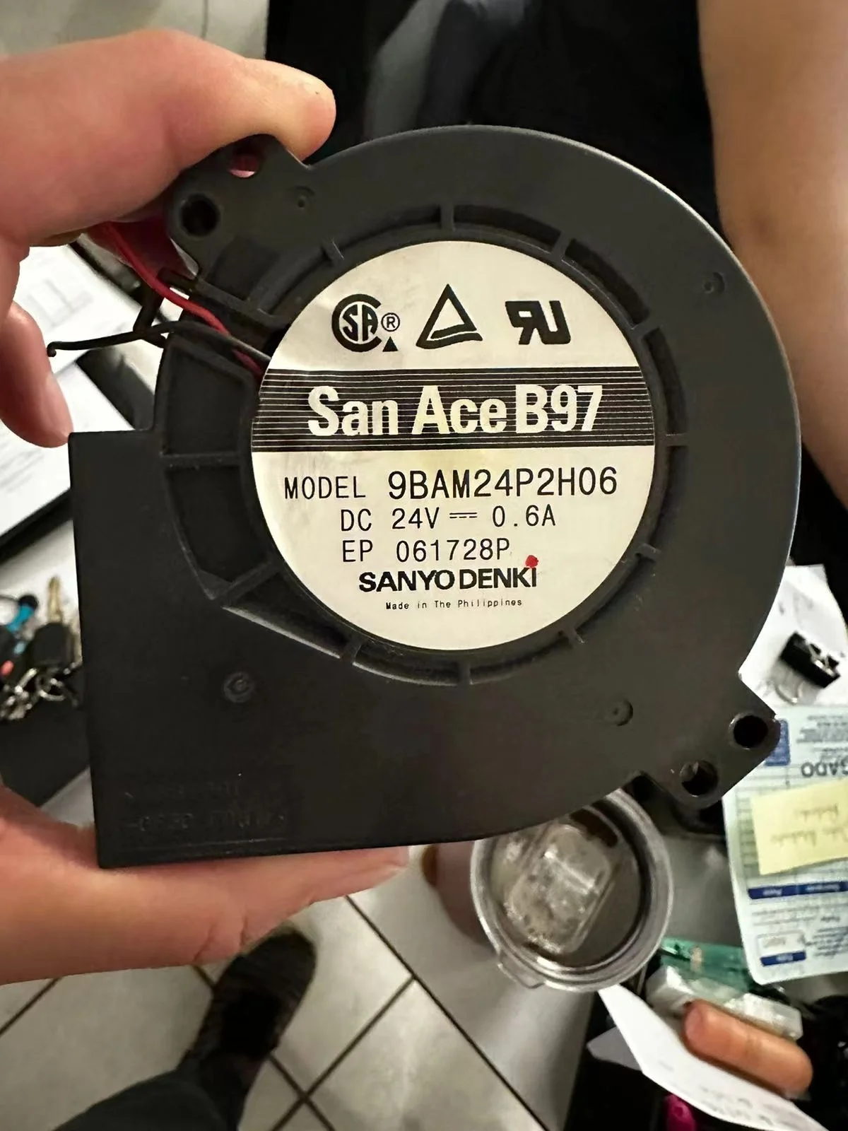 Imported Sanyo Denki fan Model 9BAM24P2H06   0.6A  24V  Roland printer FAN San Ace B97