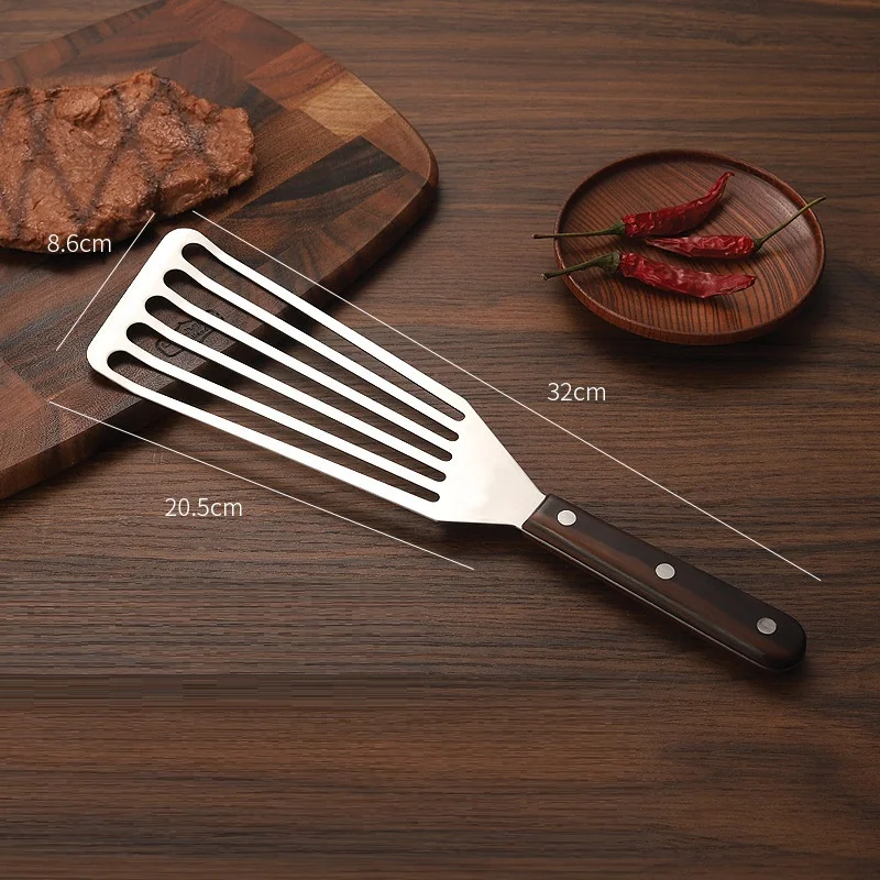 Steak Shovel Stainless Steel Multi - Function Kitchen Baking Confectionery Pancake Cooking Tools With Oil Leakage
