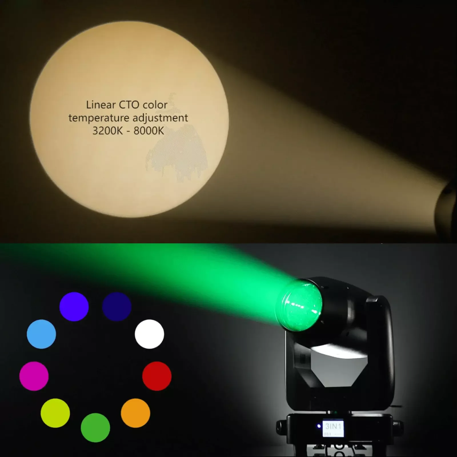 Stage show Led spot Beam wash zoom light CMY CTO BSW Moving Head  400W 3in1 Light