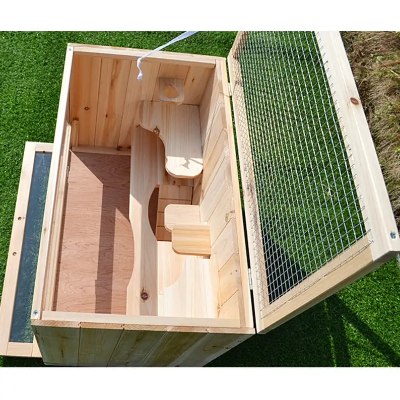 Wood Cage Wooden Villa Hamster House Small Animal Climbing Environmentally Friendly Solid Custom Logo Carton Packing Print Sweet