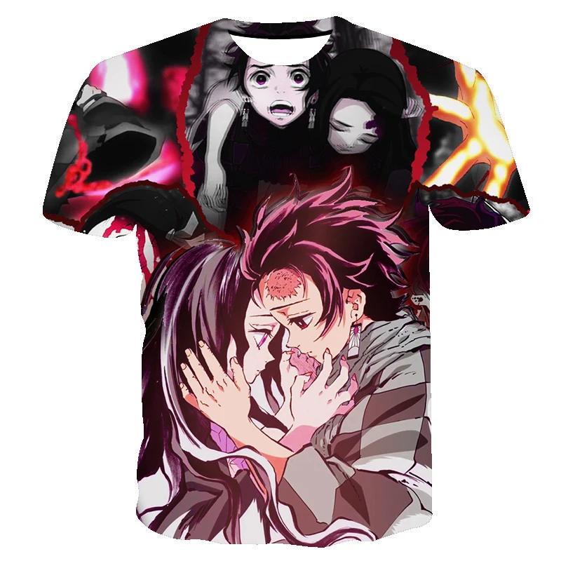 Free Shipping Wholesale Cheap Price Anime T-Shirt Demon Slayer T Shirts Clothes For Men tee