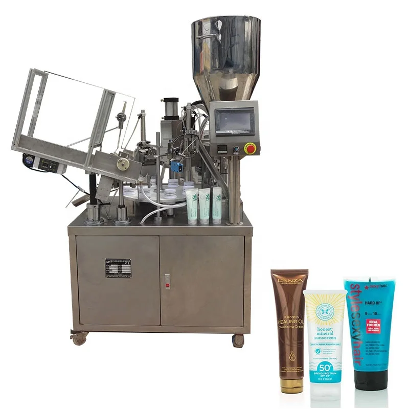 CE Standard Fully Automatic Aluminum or plastic Cosmetic Cream Tube Filling sealing Machine