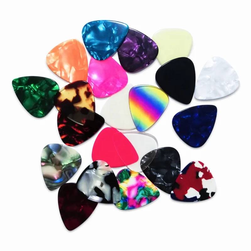 Cheerhas Colorful Pearl Celluloid custom Printing Any Logo Guitar Picks