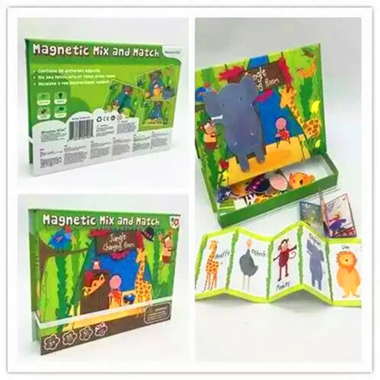 Magnetic Educational Toys Magnetic Puzzle Dress up Magnetic Mix and Match Game Learning Toys for Kids OEM Unisex