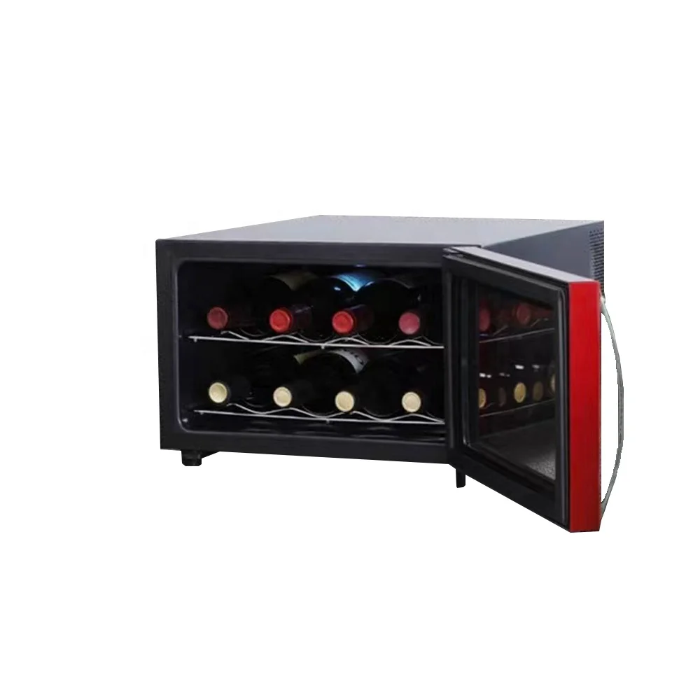 Hot sale custom logo 4 bottles glass door wine cooler refrigerator cabinet dispenser