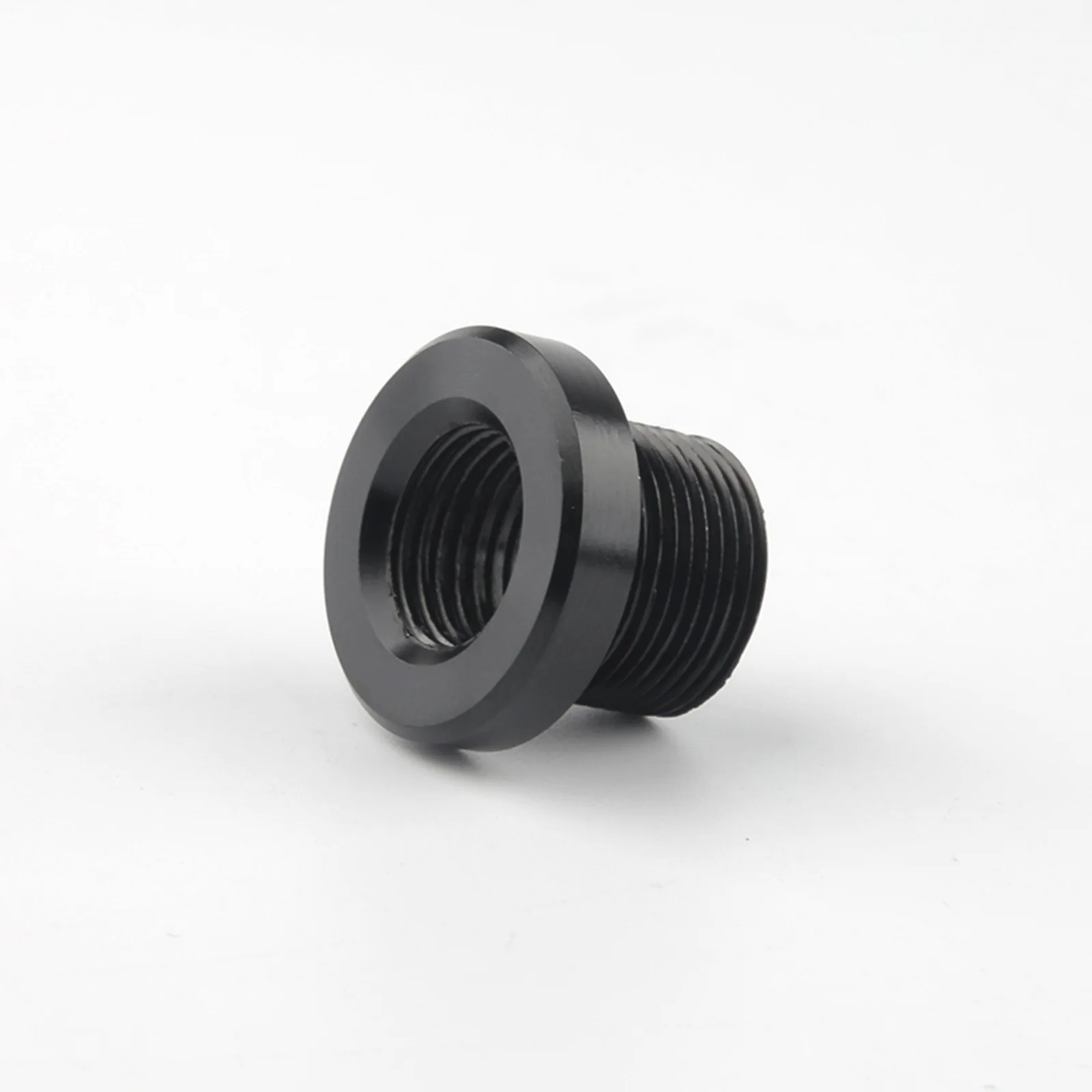 Aluminum 5/8-24 TO 14x1.5 1/2-28 1/2-20 14X1L 14X1 Oil Filter Threaded Adapter for Solvent Trap Black