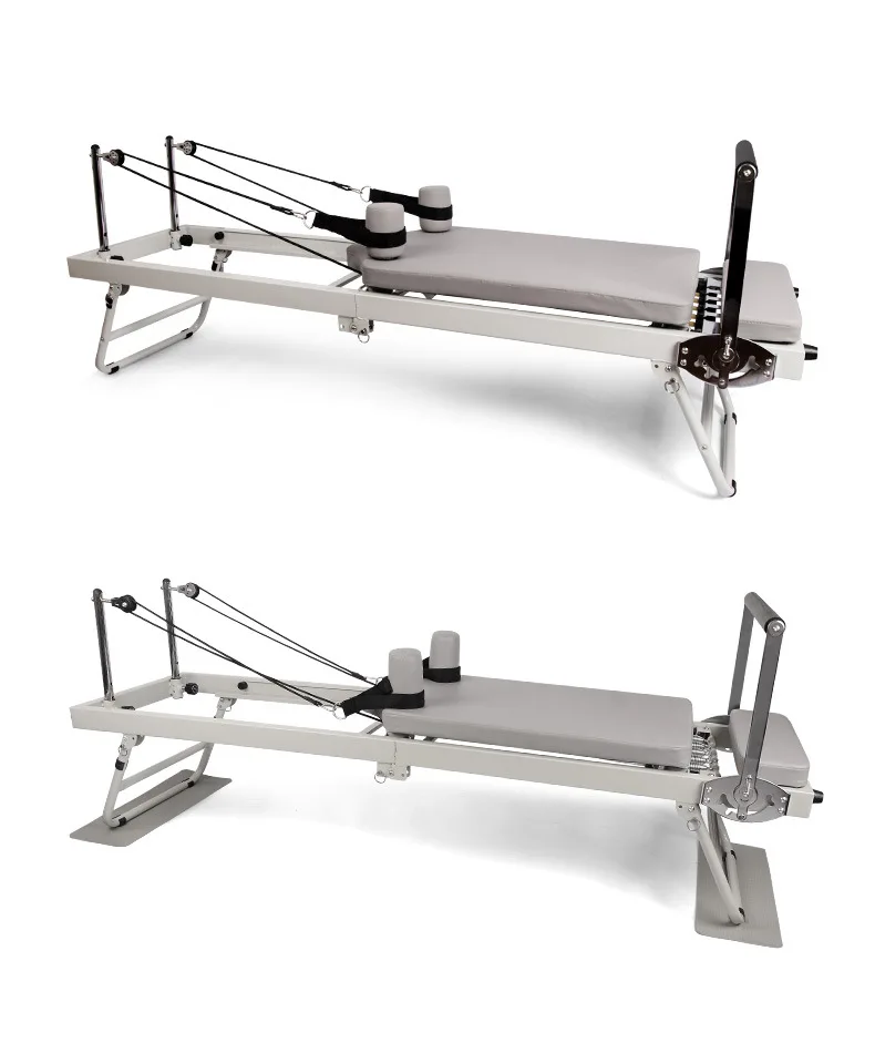 Wholesale Lightweight Folding Pilates Cadillac Household Aluminium Reformers Train Core Body Bed Made from Wood and Metal