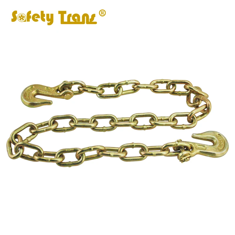 Буксировочная цепь G70 5/16x18 дюймов с 2 D-образными кольцами 10000 фунтов и захватным крючком