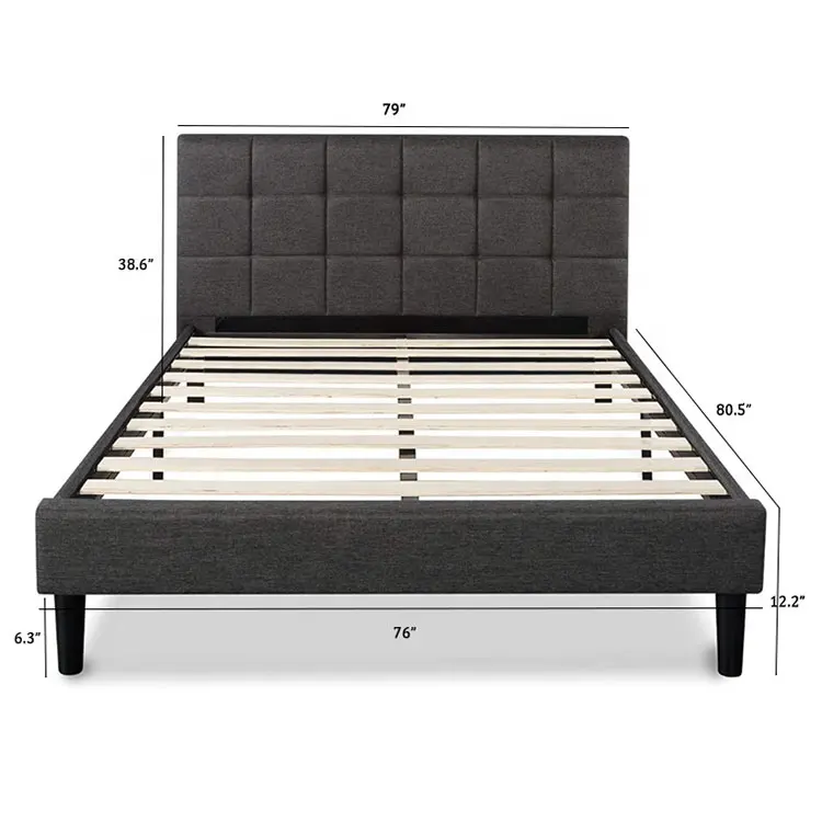 Wholesale Home Furniture Simple Designs Full Size Bedding Upholstered King Kids Beds Upholstered Frame With Storage