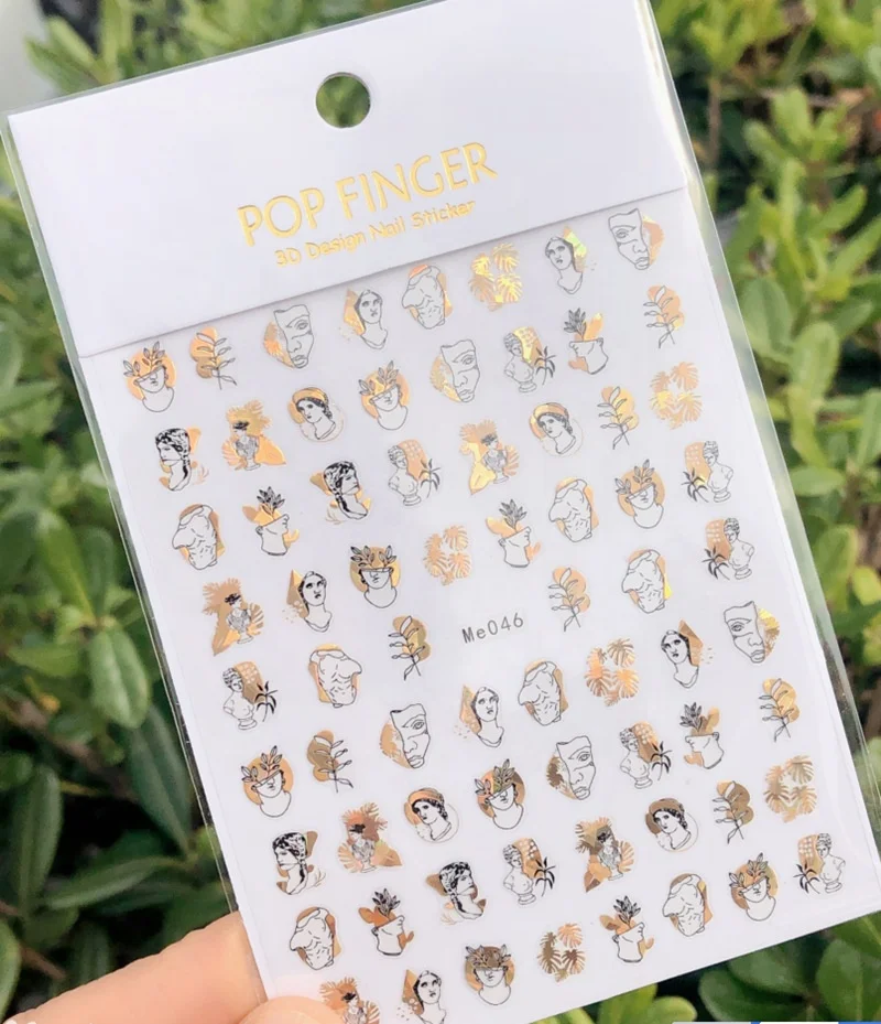 Web Celebrity European And Retro Portrait Nail Self-adhesive  Portrait Nail Sticker  Stickers For Decoration