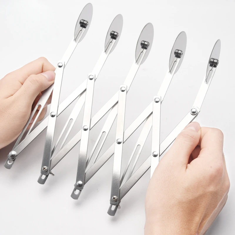 7 Wheel Pastry Cutter Stainless Pizza Slicer Multi-Round Dough Cutter Roller Cookie Pastry Knife Divider with Handle