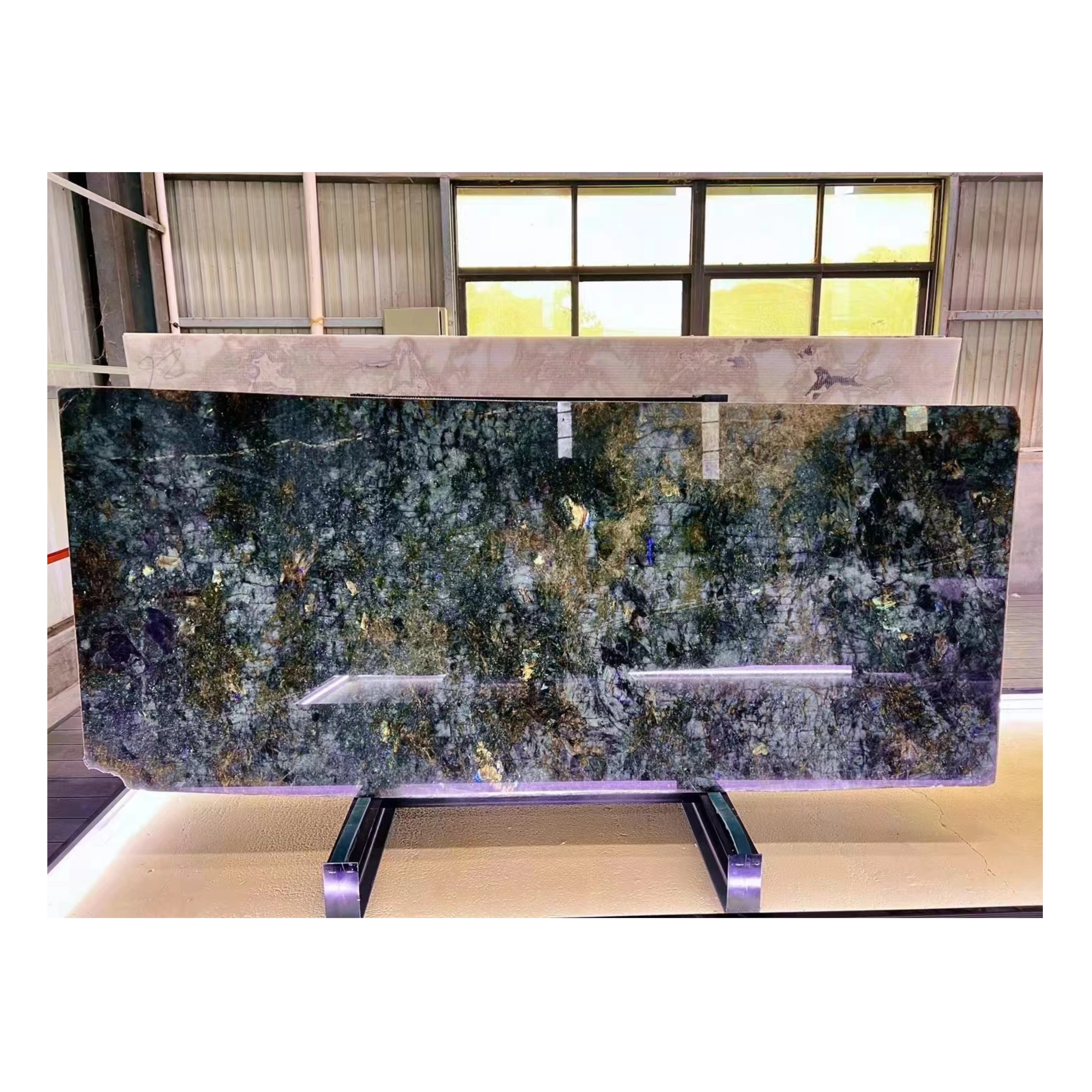 Brazil Luxury Natural Granite Flooring Tiles Lemurian Labradorite Blue Granite For Wall Panel And Floor Tiles
