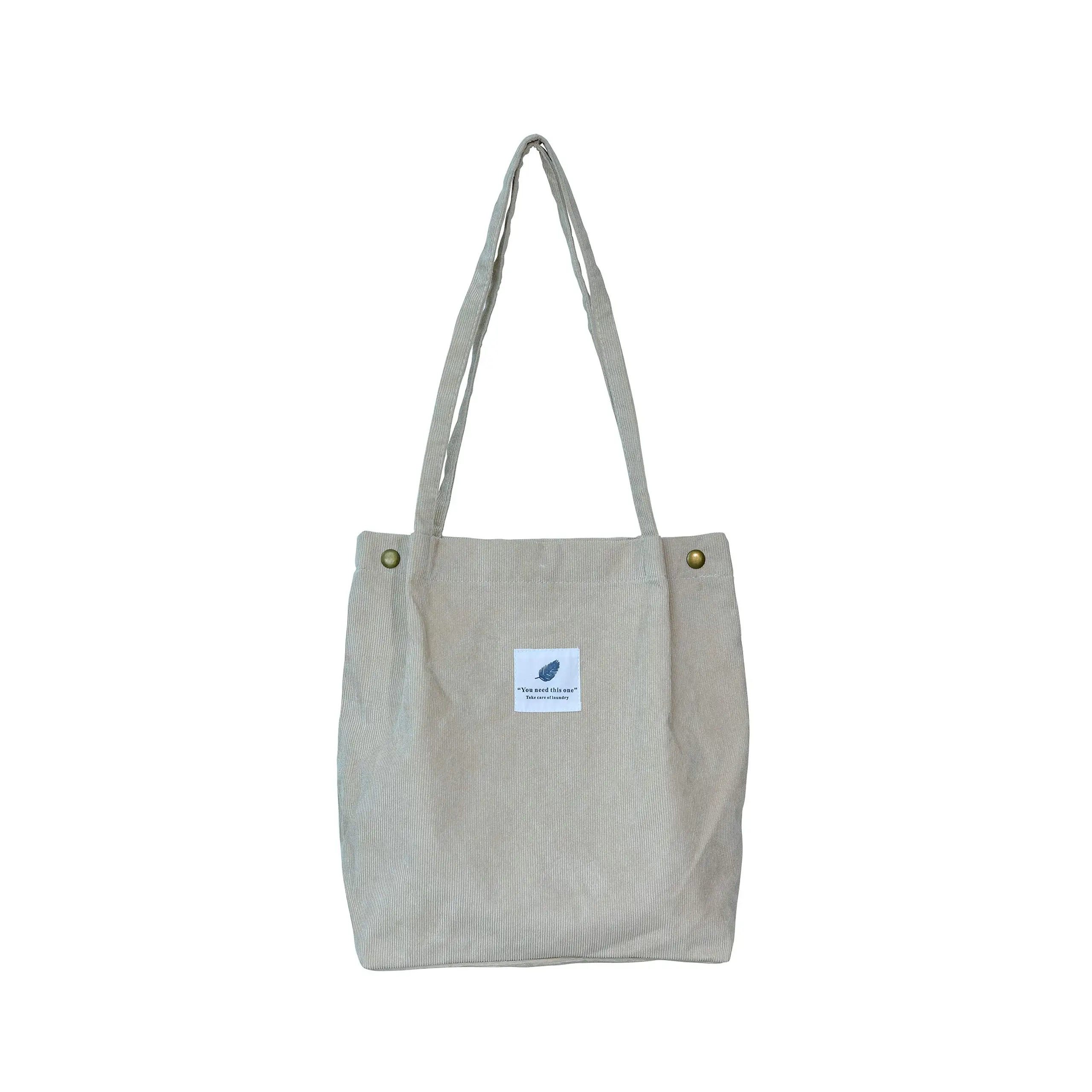 Wholesale Fashion Corduroy Tote Shopping Bag With Logo