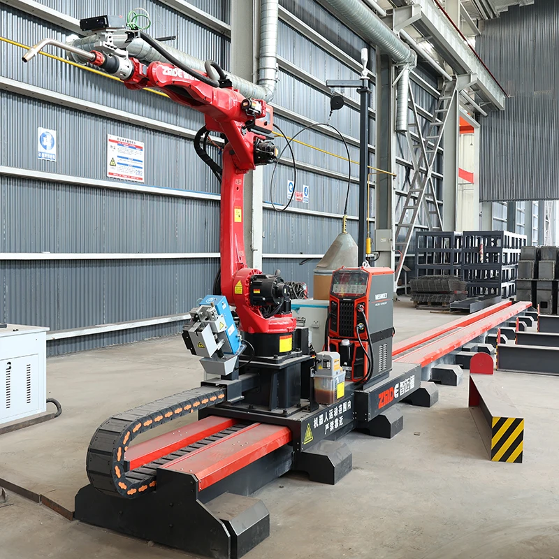 ZMDE Hot Sale 6 Axis H Beam Plate Robot Welder Automatic Positioner Save Power Easy Operate H Beam Robot Mobile Welding Robot