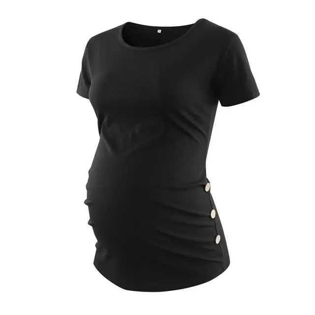 Hot Selling Multi Color Soft 1 Piece Maternity Women Tops With Button