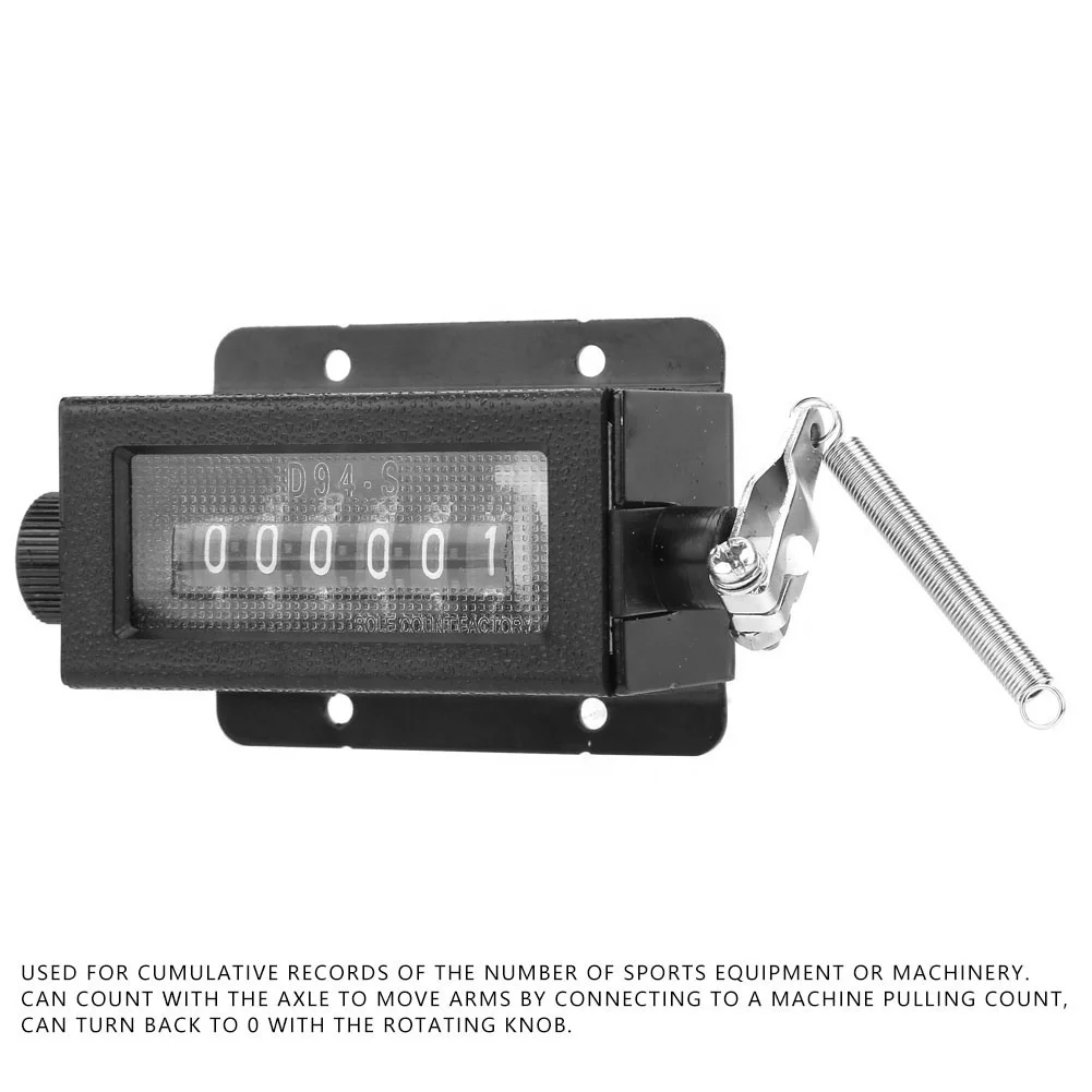D94-S 0-999999 6 Digit Punch Counter Resettable Mechanical Pulling Counter