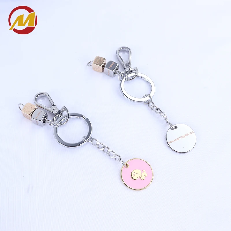 Custom Logo and Style Metal KeyChain O ring Buckle clip for Pet collar hardware, Bag accessories and phone hangings Metal Gift