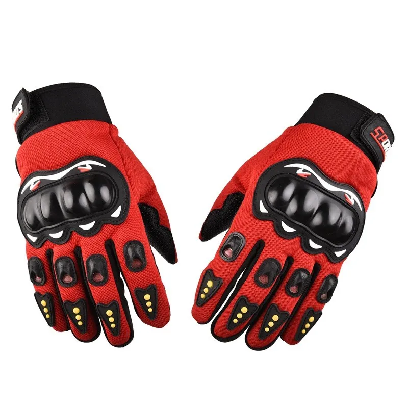 Full Finger Racing Gloves Motorcycle Motorbike Motocross Riding Black blue Red Sport Non Slip Gloves