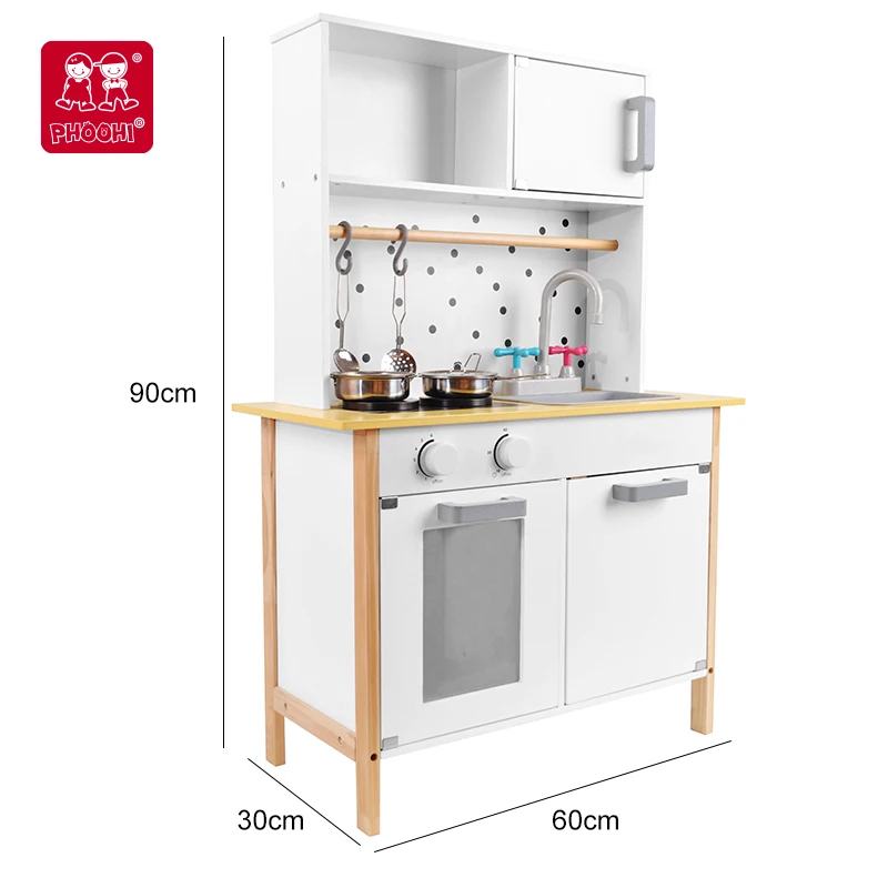 Mini white kitchen doll house toy white pretend kitchen play set for kids playing