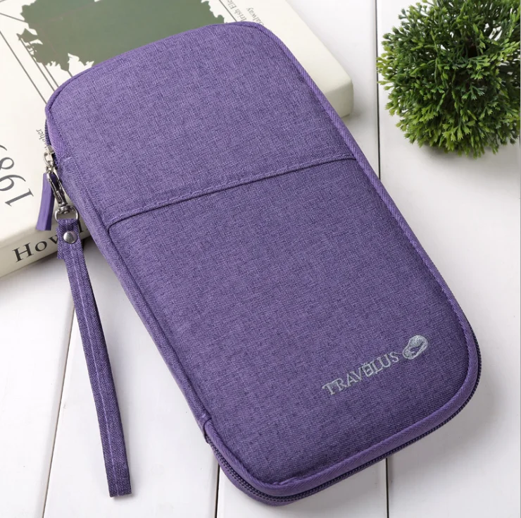 Fashion Passport Holder Bag with Hand Strap Travel Passport Wallet
