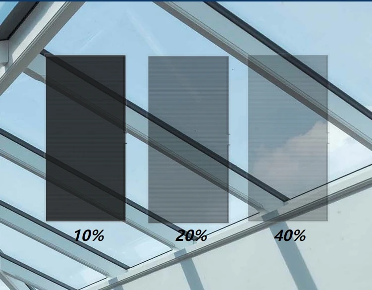 Gaoming 300W transparent solar panel bipv film cladding glass frameless for greenhouse roof window louver 200w 300w