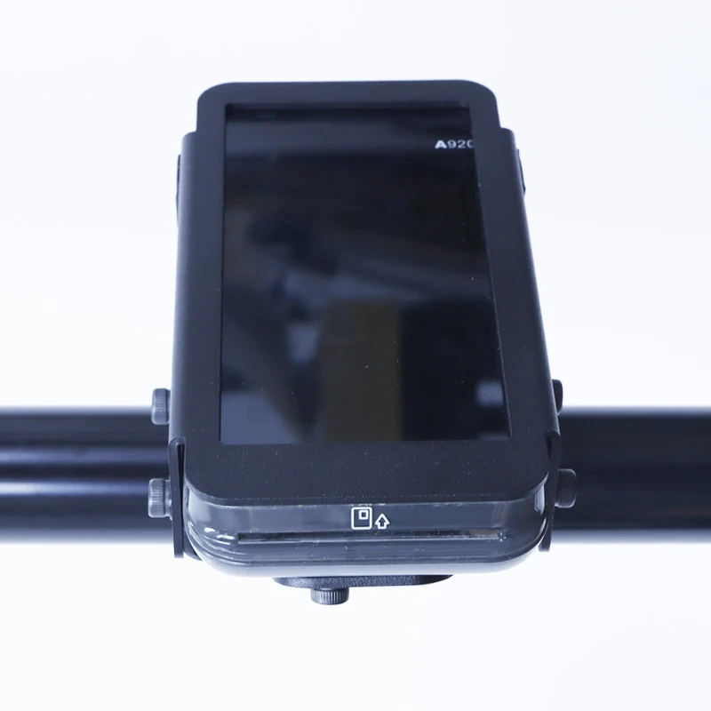 OEM PAX A920 adjustable pos terminal stand 360 rotation metal POS machine holder for bus taxi countertop