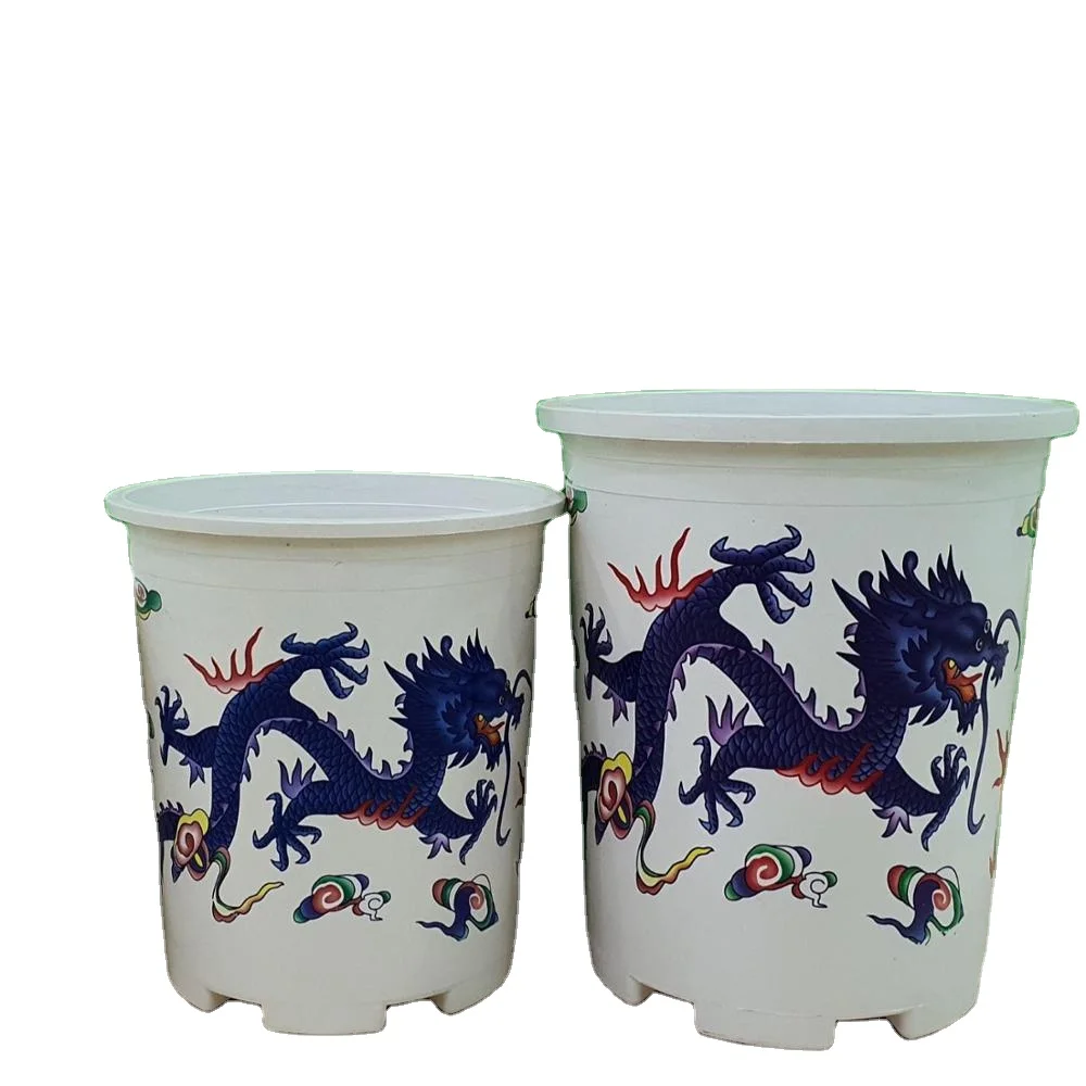 Plastic Flowerpot Feng Shui Chinese Nursery Pots for Tet Holiday Not