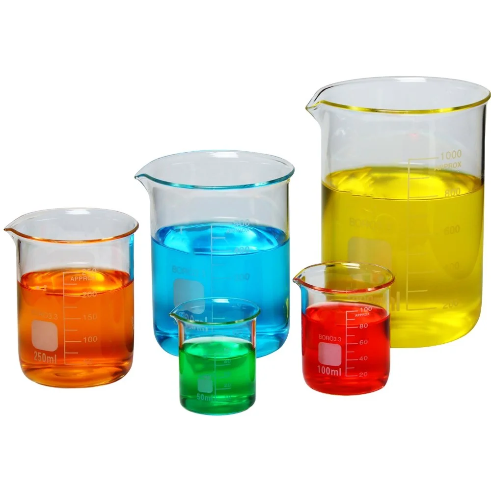 Wholesale Glass Beakers Beaker Mug Clear Glass Beakers With Printed Graduations
