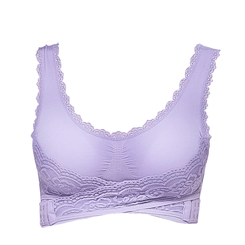 OEM Front Closure Breast Up Knitted Women Seamless Nursing Bra