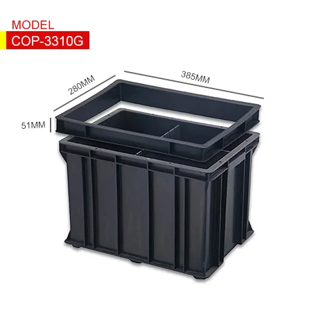 PP Black Anti-static Storage Corrugated esd bins Boxes PCB Packing Storage Component Container Plastic Box