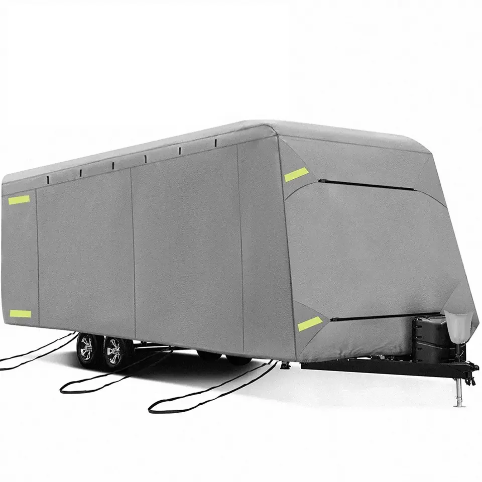 Hot Sales Travel Trailer RV Cover Fits 30-33ft Long RV - Breathable Anti-UV Camper Storage Cover