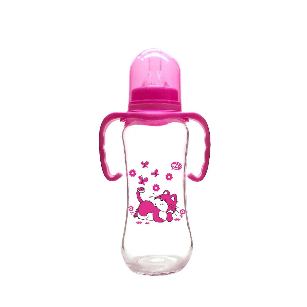 Custom Cheap Borosilicate Glass Baby Bottle Baby Glass Feeding Bottle