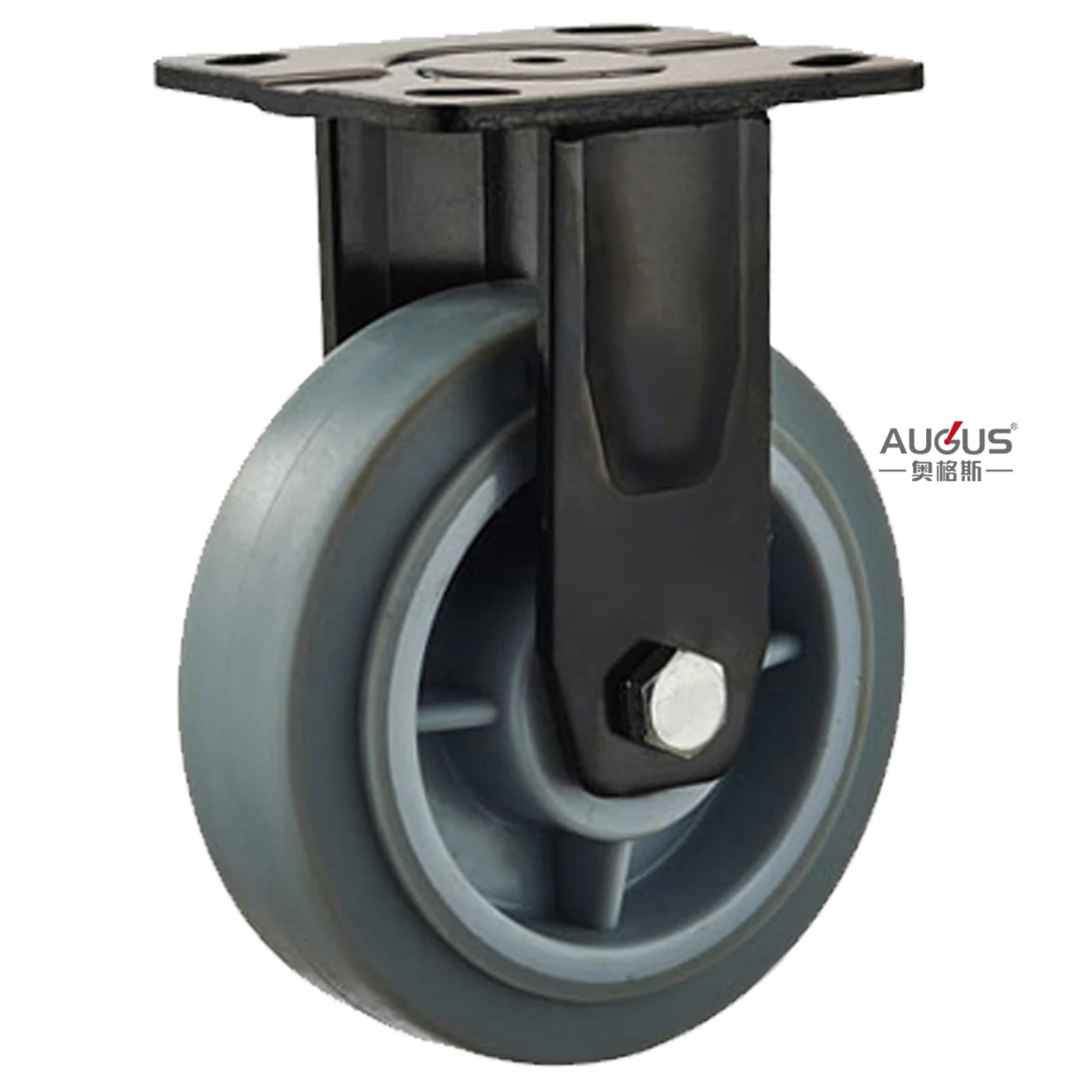 Thermoplastic Rubber caster wheels 6 inch heavy duty wheels for machine