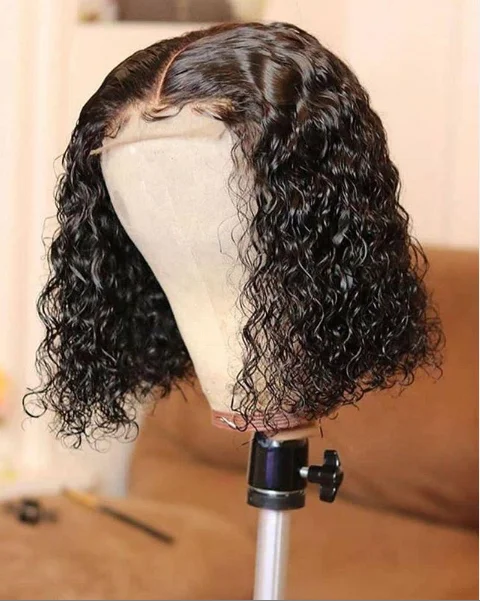13x4 Brazilian Deep Wave Bob Wig 150% Lace Front Human Hair Wigs For Black Women Remy Human Hair Wigs With Baby Hair
