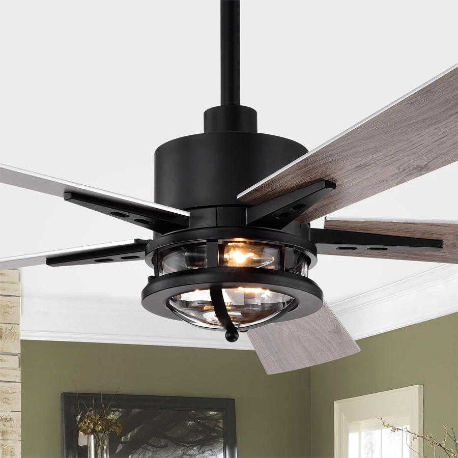 Modern ceiling fan 5 Best Wood Wooden Blades DC Motor Decorative Ceiling Fan With Light and remote control