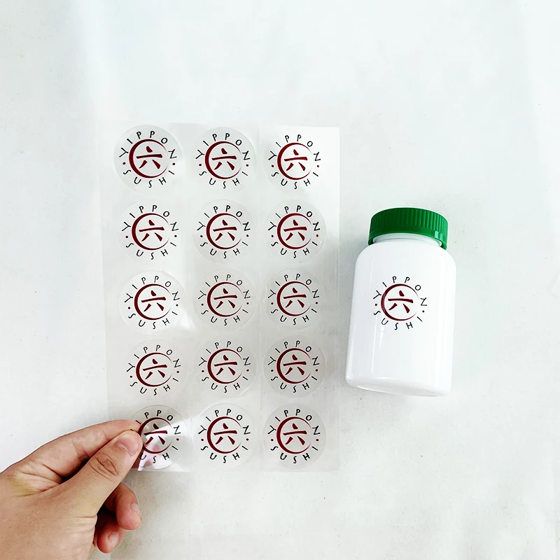 Wholesale high quality transparent waterproof self-adhesive label packaging stickers