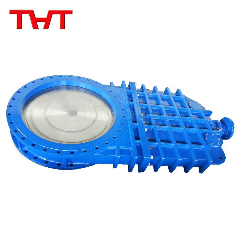 large size bi- directional carbon steel welding bevel gear knife gate valve