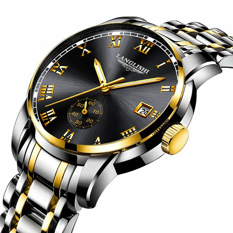 watches luxury  men watches stainless steel quartzwatch stainless steel watches men