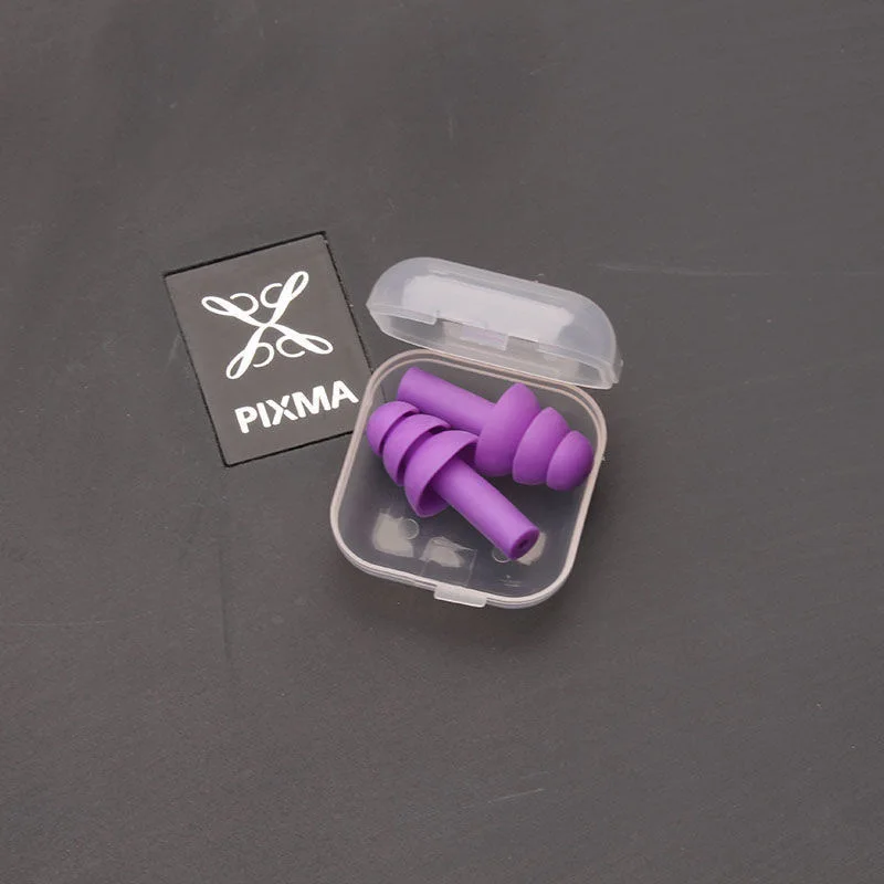 Custom logo Soundproof soft silicone Reusable ear plugs Airplane Acoustic Sound insulation swimming sleep earplugs for concerts