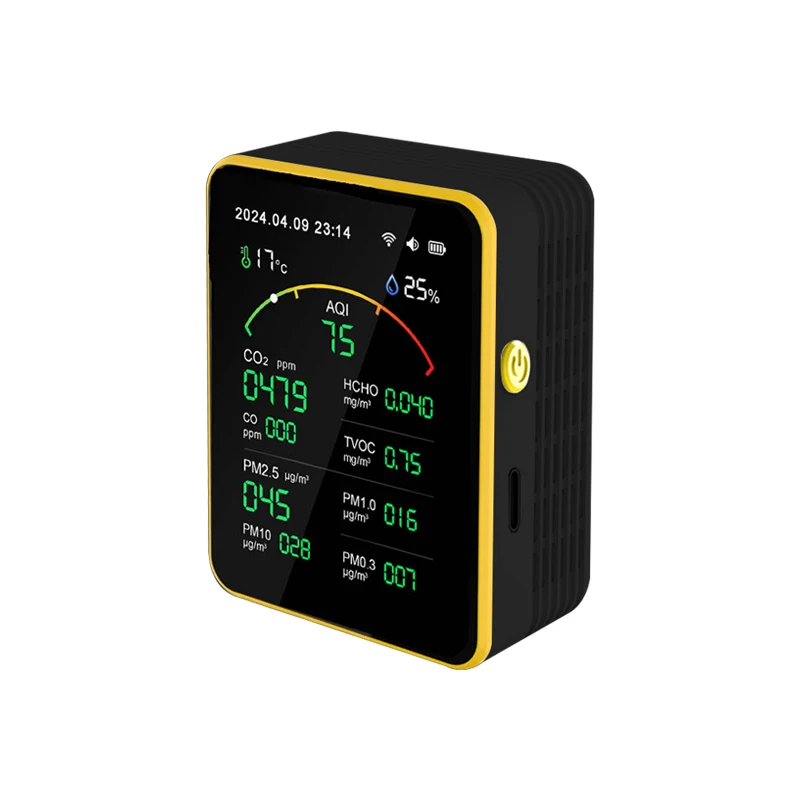 wifi 15in1 Mini Air Quality Monitor Infrared sensor Indoor PM2.5 PM10 TVOC CO2 air pollution monitor