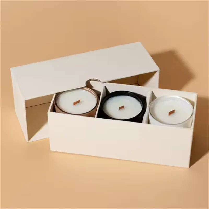 Wholesale Cheap Eco Friendly Luxury Candle Box Chalk Perfume Craft Fold Paper Packaging with Lid Jar
