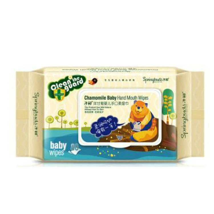 Hot selling convenient soft thick alcohol free Non-woven Spunlace baby hand face cleaning wet tissues