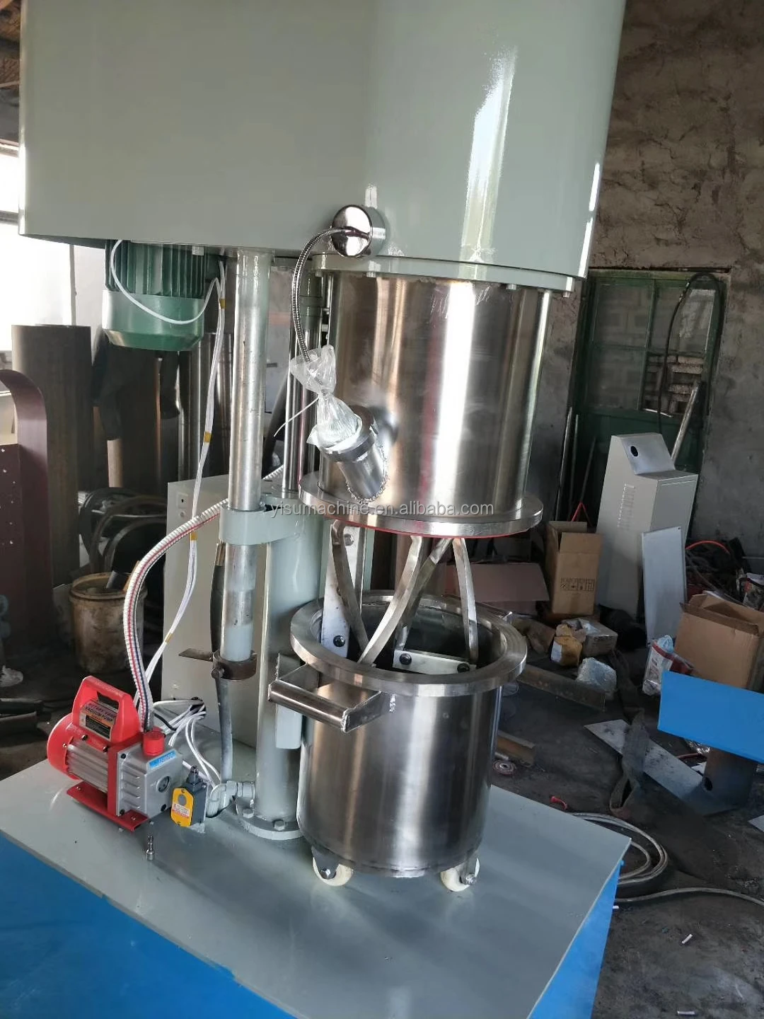 battery mixers powerful dual heated plastisol ink dispenser silica gel glass glue paste double shaft planetary vacuum mixer