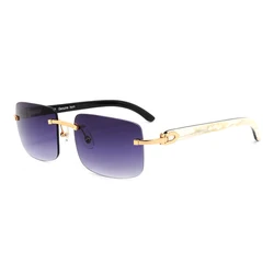 LS4005-C7 hot selling unisex design custom fashion decoration india buffalo horn sunglasses