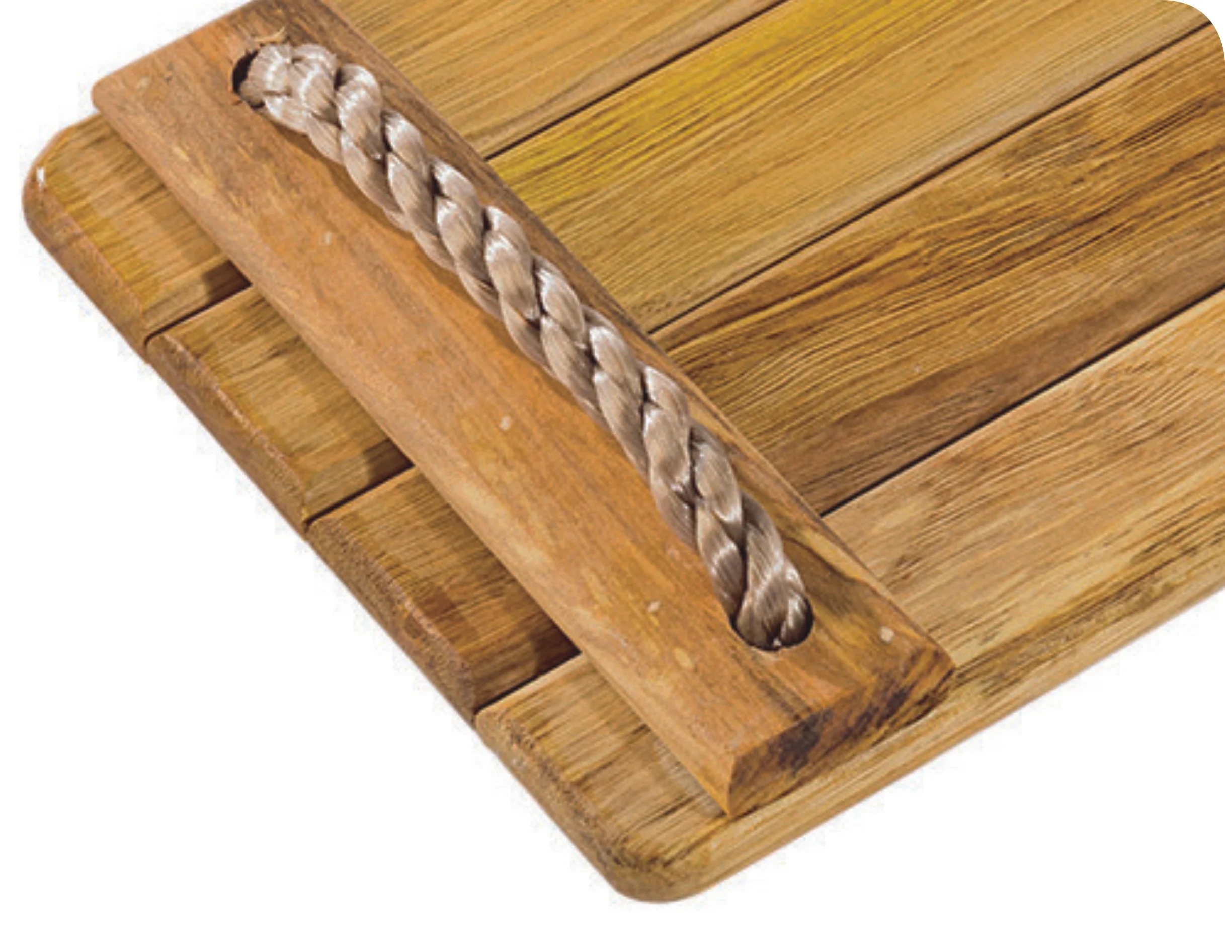 Good Quality GladSwing Kids playing 4pcs wooden baby swing seat with black knot adjustable rope