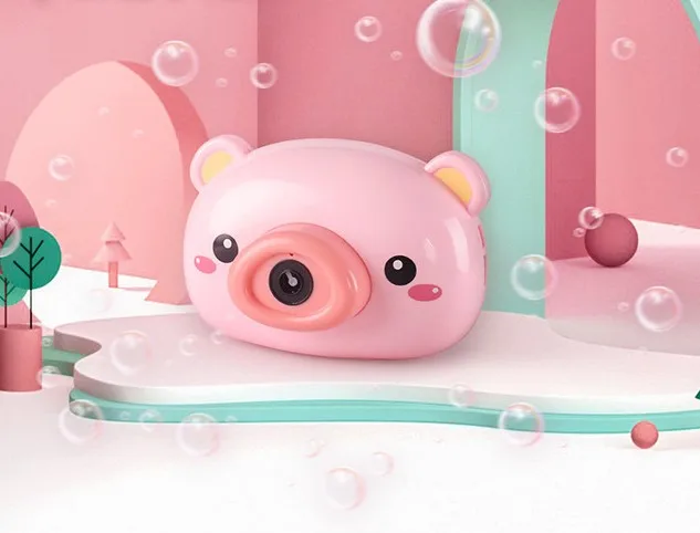 Уличная игрушка для игр мультяшный дизайн камера форма Пузырьковая машина детей уличная медведь пузырьковый