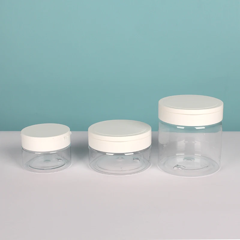 flip lid cream PET jars transparent cream bottle cream emulsion travel packaging bottle