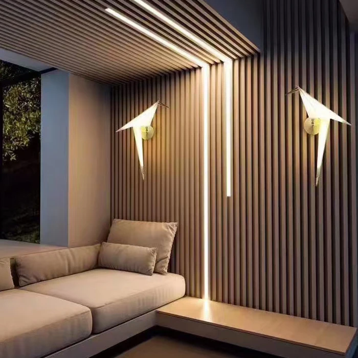 Philippines top seller Grooved grille background with three grille wood grain wall panel bamboo wall board