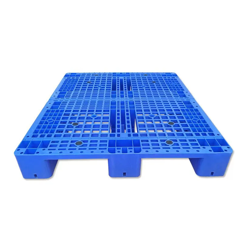 Plastic Pallet Industrial HDPE Euro Stackable Heavy Duty Plastic Pallet with Steel Reinforcement Manufacturer