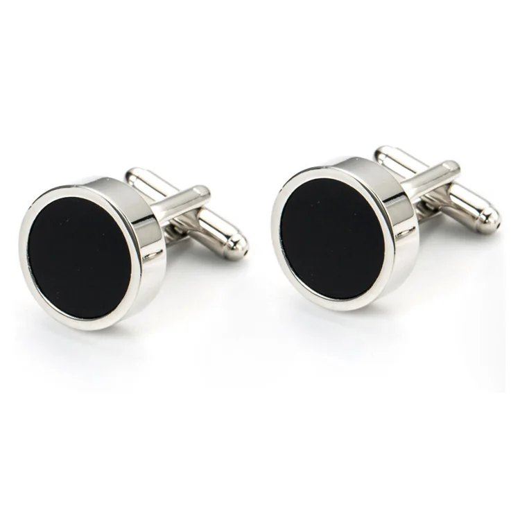 Black Gunmetal Colour Engraved Cufflinks For Men Custom Logo Platinum Cufflink Antique Cufflinks For Sale
